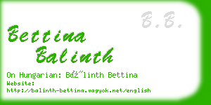 bettina balinth business card